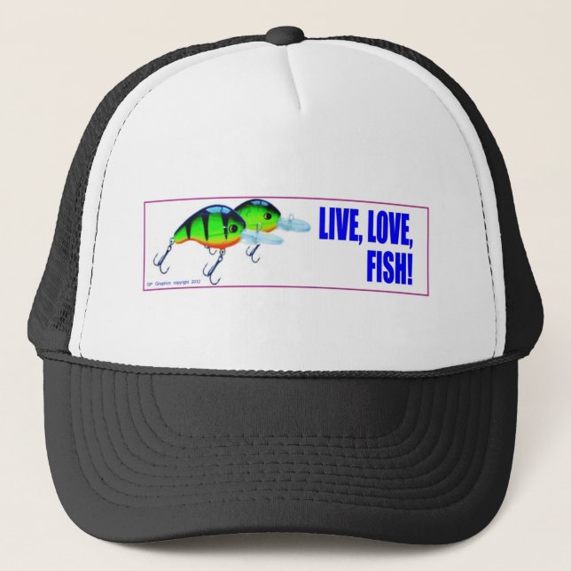 Live Love Fish Trucker Hat (Front)