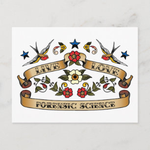 Live Love Forensic Science Postcard