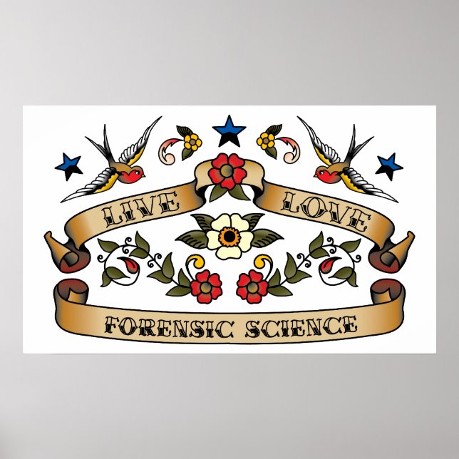 Live Love Forensic Science Poster (Front)