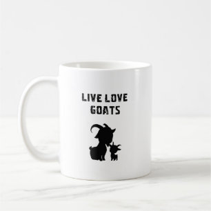 Live Love Goats Farm Animal Enthusiast Passion Coffee Mug