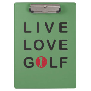 Live love golf clipboard