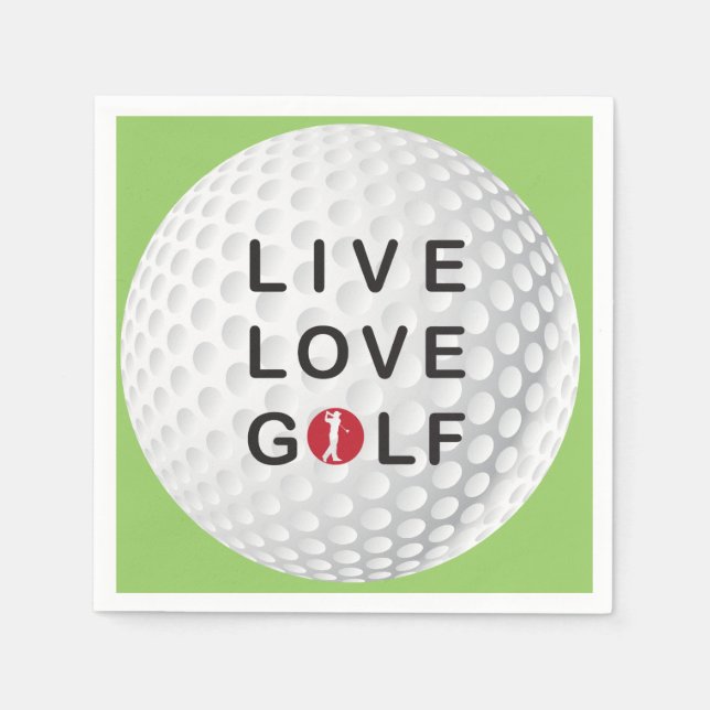 live, love golf napkins (Front)