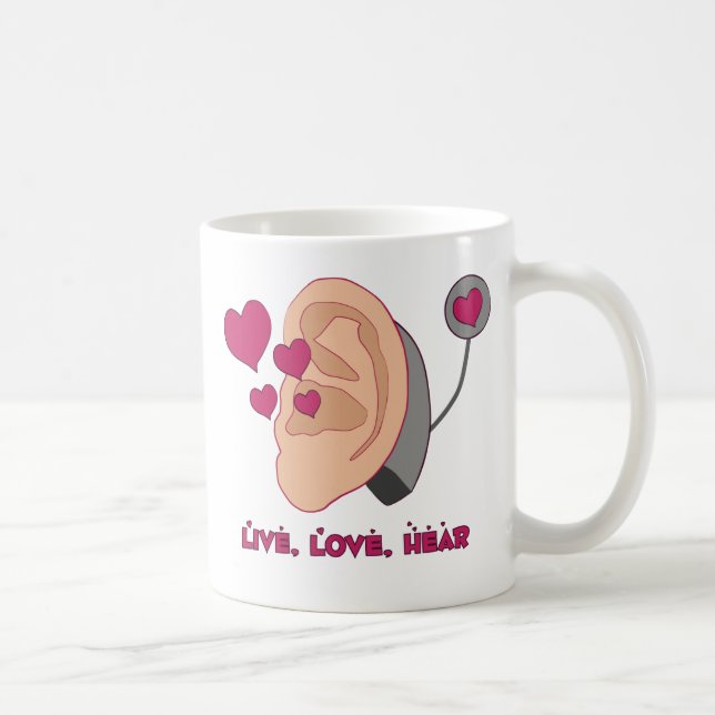 Live, Love, Hear Mug (Right)