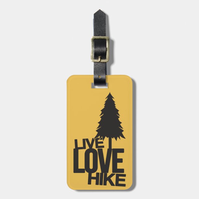 Live Love Hike | Hiking Luggage Tag (Front Vertical)