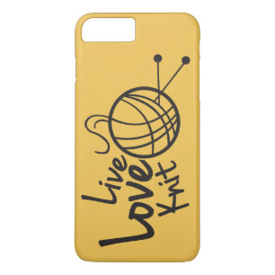 Live Love Knit   Knitting iPhone 8 Plus/7 Plus Case