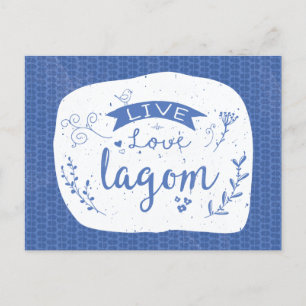 Live Love Lagom - Swedish Postcard