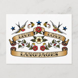 Live Love Languages Postcard