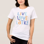 Live Love Latke Hanukkah Design<br><div class="desc">Celebrate the joy of Hanukkah with this colourful "Live Love Latke" design. Featuring bright colours and playful typography,  this graphic is perfect for a variety of products,  from home decor to gifts. Add a touch of holiday spirit and deliciousness to your space with this fun and festive design.</div>