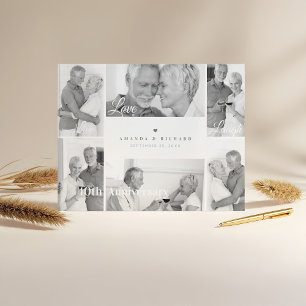 Live, Love, Laugh Black & White Photo Anniversary Guest Book