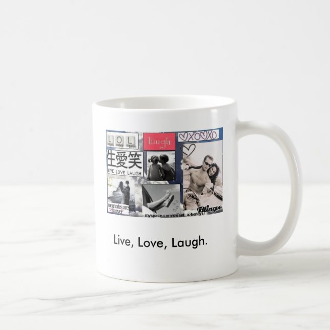 Live, Love, Laugh. Coffee Mug (Right)