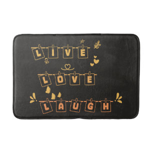 Live Love Laugh Cute Notedry Bath Mat