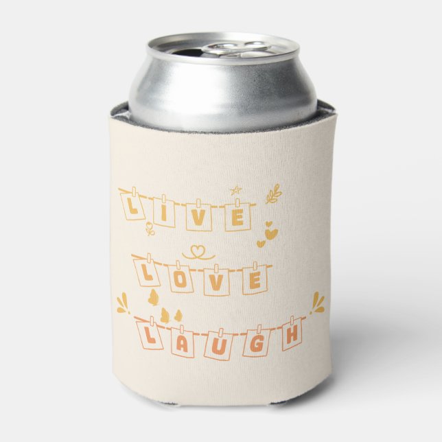 Live Love Laugh Cute Notedry Can Cooler (Can Front)