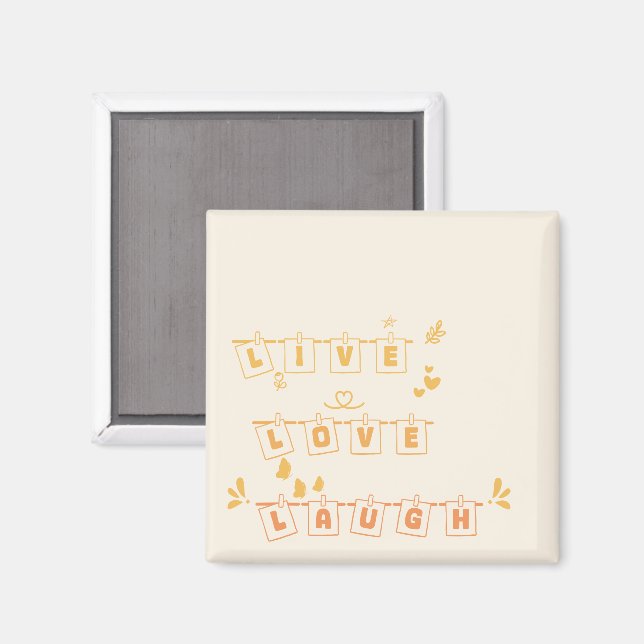 Live Love Laugh Cute Notedry Magnet (Front/Back)