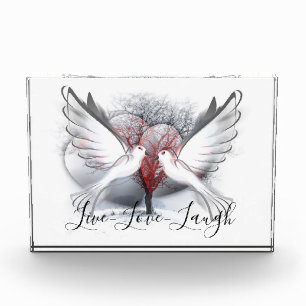 Live Love Laugh Doves Photo Block