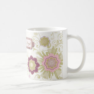 Live Love Laugh Mum Mother's Day Pink Flowers Coffee Mug