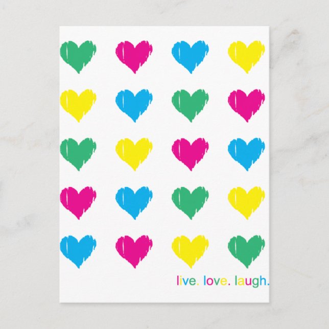 Live. Love. Laugh. Postcard (Front)