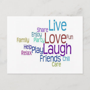 Live Love Laugh Postcard
