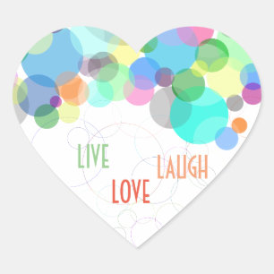 Live Love Laugh stickers gifts notebooks school