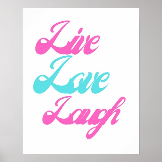 Live Love Laugh Typography| Inspirational  Poster (Front)