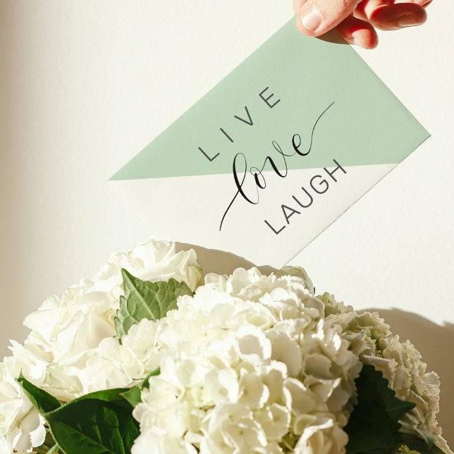 Live Love Laught Positive Motivation Mint Quote (Creator Uploaded)