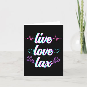 Live Love Lax Lacrosse Lover For Women Girl Card