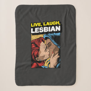 Live Love Lesbian Sherpa Blanket