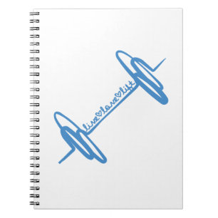 Live Love Lift Doodle Blue Notebook