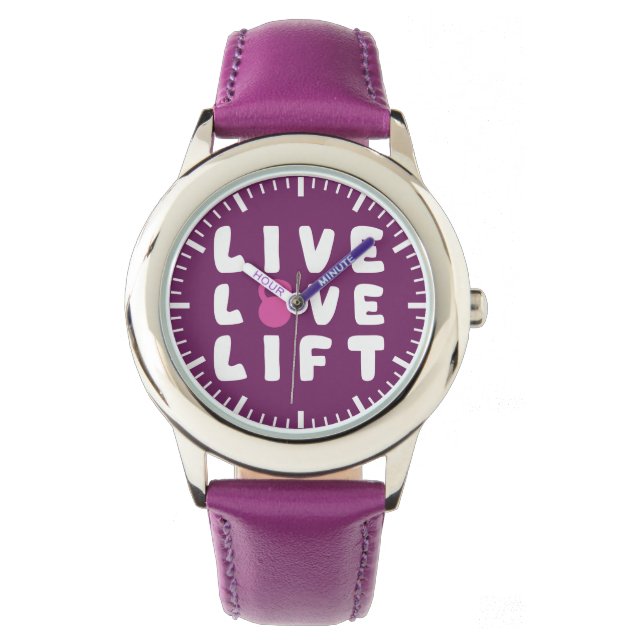 Live, Love, Lift Fitness Gym Watch (Front)