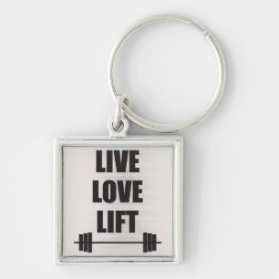 Live, Love, Lift Key Ring