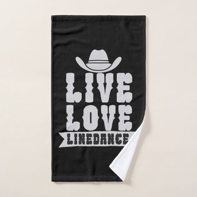 Live Love Linedance Hand Towel (Hand Towel)