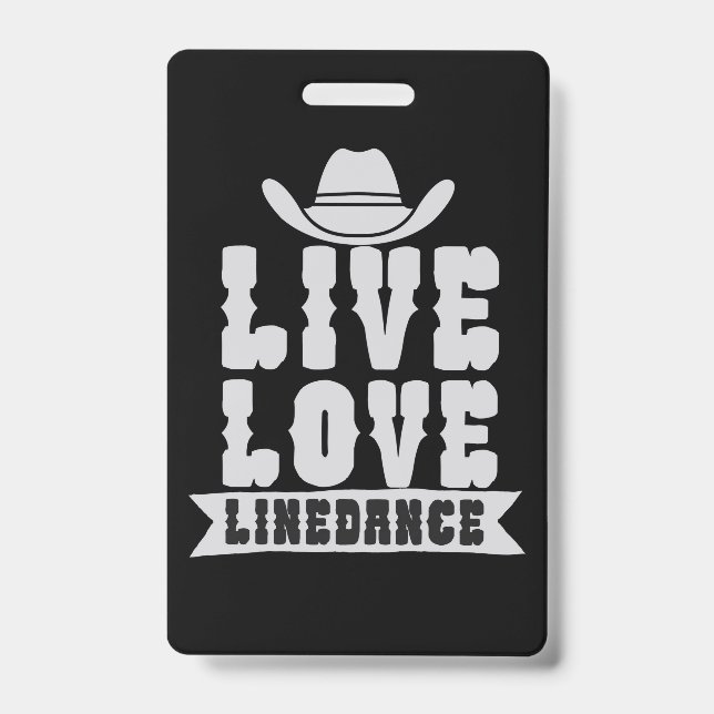 Live Love Linedance ID Badge (Front)