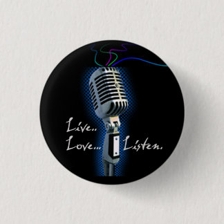 Live Love Listen - minibutton 3 Cm Round Badge