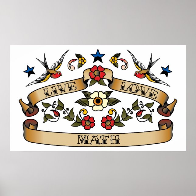 Live Love Math Poster (Front)