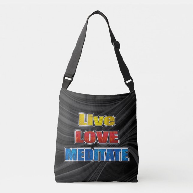 live love meditate crossbody bag (Front)