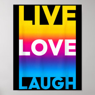 Live Love Motivational Inspire Quotes Graphic Cool Poster