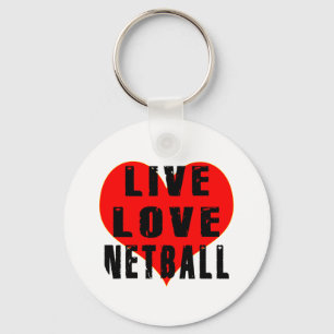 Live Love Netball Key Ring