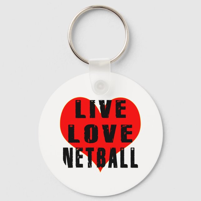 Live Love Netball Key Ring (Front)