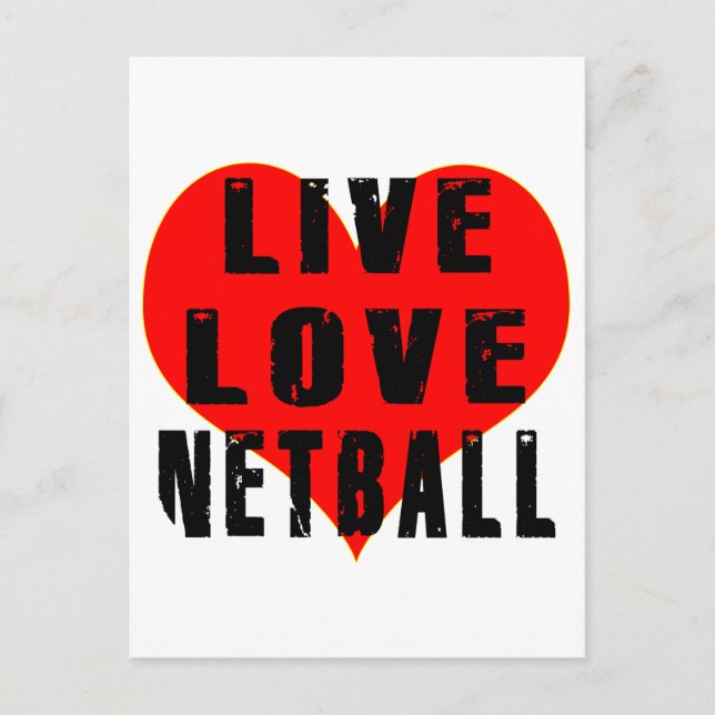 Live Love Netball Postcard (Front)