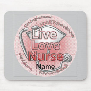 Live Love Nurse Mouse Pad
