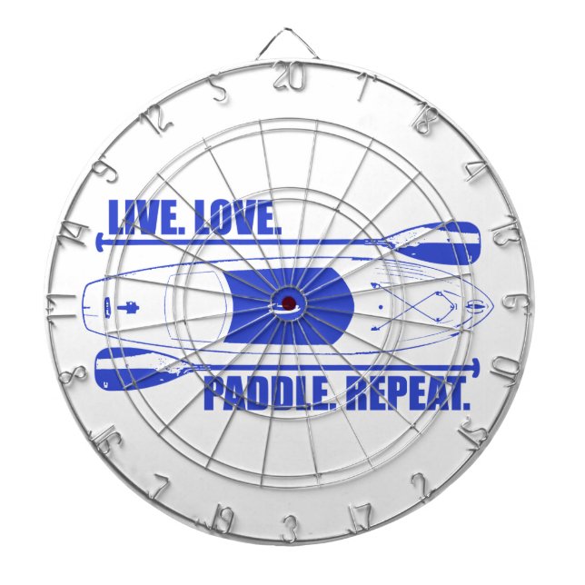 Live Love Paddle Repeat Dartboard (Front)