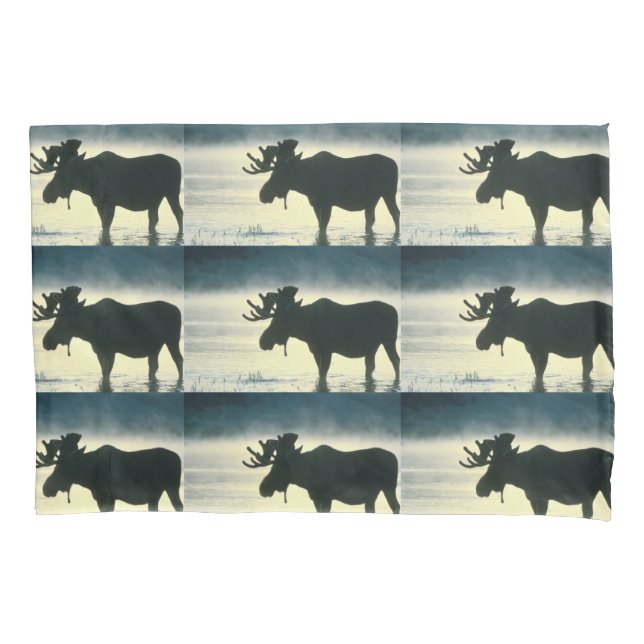 Live Love Peace Water Forest Moose Animal Park Pillowcase (Front)