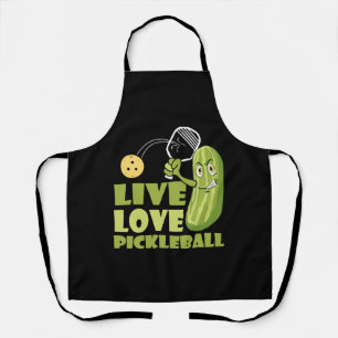Live Love Pickleball Who Loves Pickle And Ball Apron