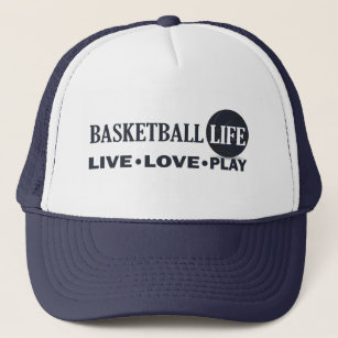 live love play basketball trucker hat