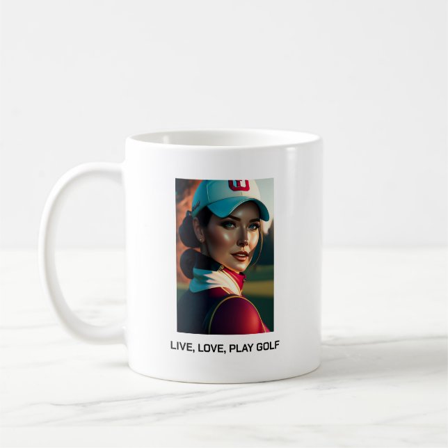 Live, Love, Play Golf Mug (Left)