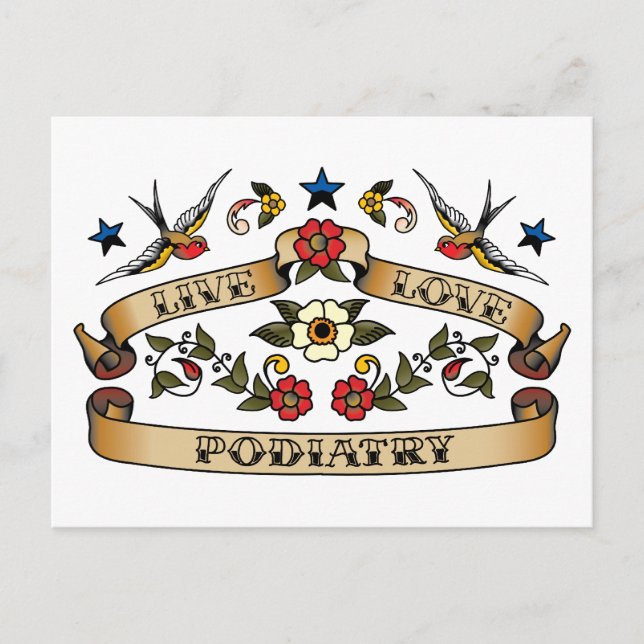 Live Love Podiatry Postcard (Front)