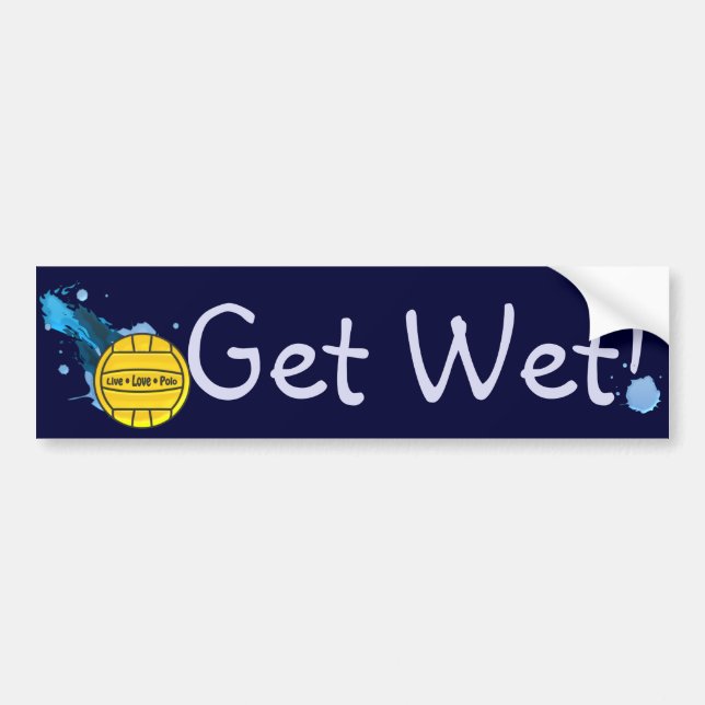 Live Love Polo - Water Polo Humour Bumper Sticker (Front)