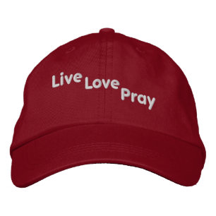 Live Love Pray Bible Quote Customise It Embroidered Hat