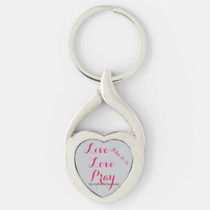 Live Love Pray Christian Key Ring