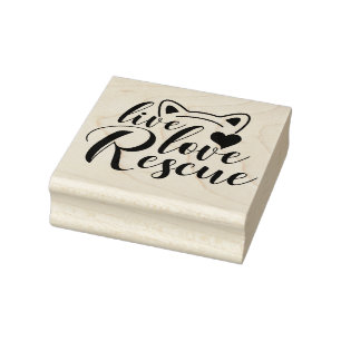 Live Love Rescue Rubber Stamp