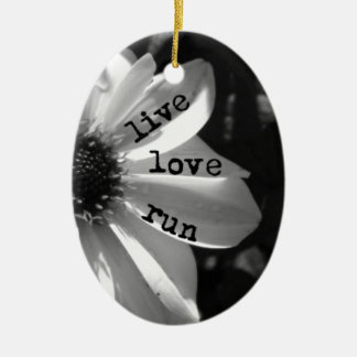 Live Love Run by Vetro Designs Ceramic Tree Decoration